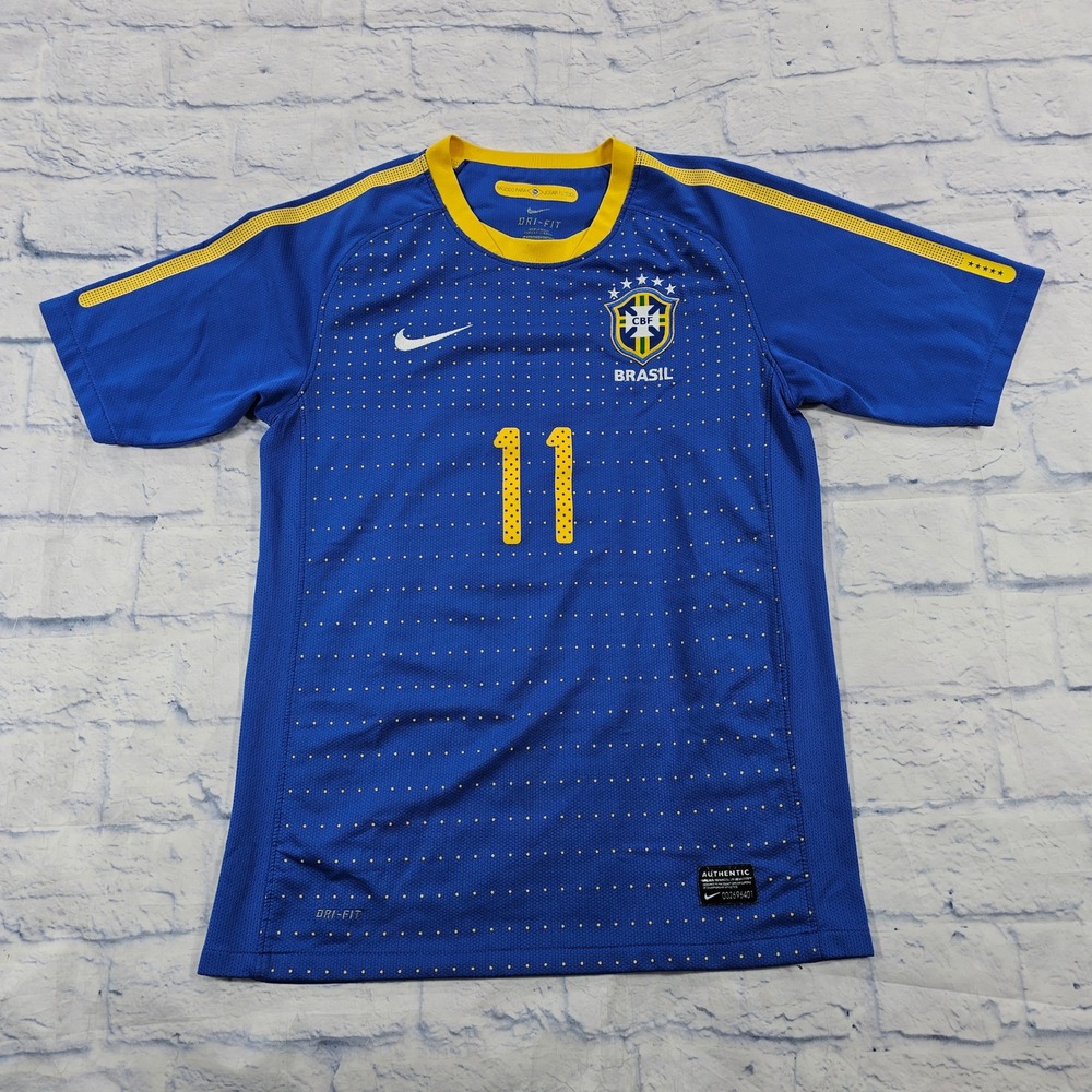 Brazil Nike Soccer Jersey Youth L 14/16 CBF National Team Dri-FIT Brasil 2010-11